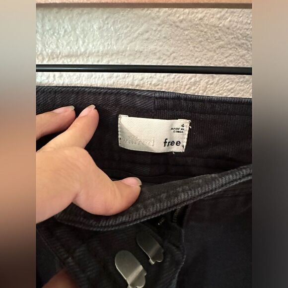 Aritzia Wilfred Free high-waisted Belted Tie Front Paper Bag Tapered Jeans 4 - Picture 6 of 9